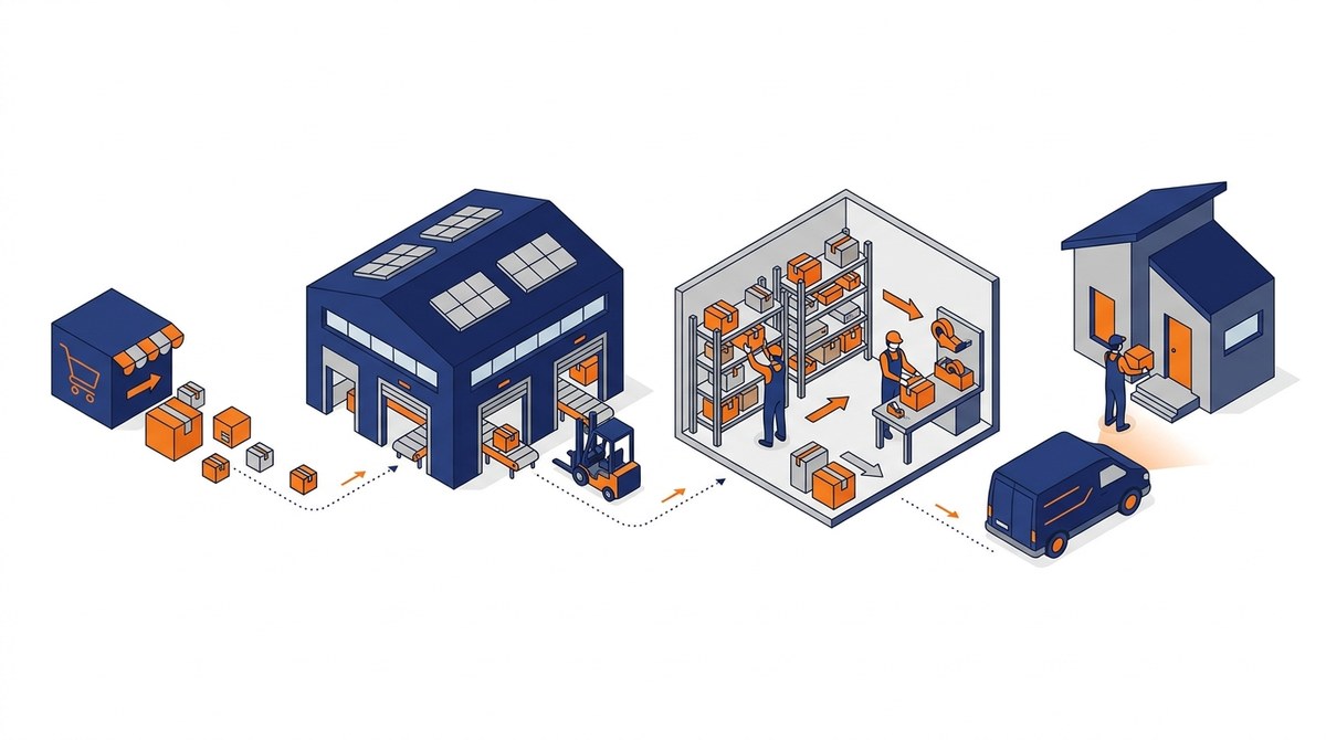 How a 3PL receives inventory, picks and packs orders, and ships them to customers